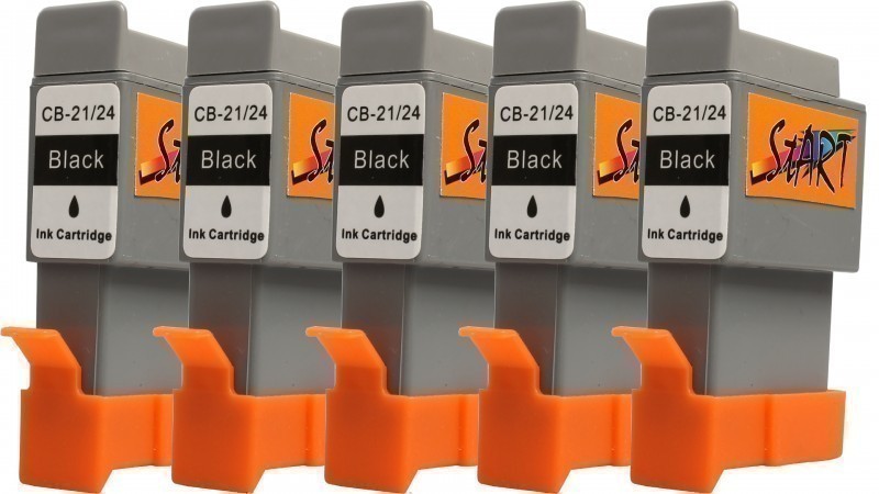 5 Compatible Ink Cartridges to Canon BCI-24 BK (BK)