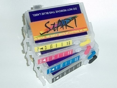 4 Compatible Refill Cartridges to Epson T1281 - T1284  (BK, C, M, Y)