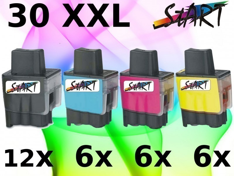 30 Compatible Ink Cartridges to Brother LC900  (BK, C, M, Y)