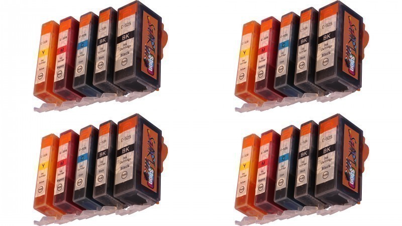 20 Compatible Ink Cartridges to Canon PGI-525 / CLI-526  (BK, PHBK, C, M, Y)