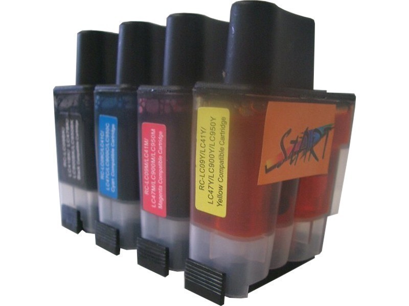 10 Compatible Ink Cartridges to Brother LC900  (BK, C, M, Y)