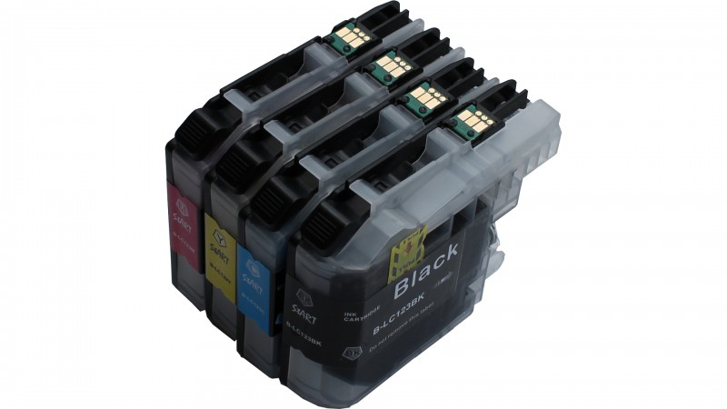 4 Compatible Ink Cartridges to Brother LC123  (BK, C, M, Y) XL