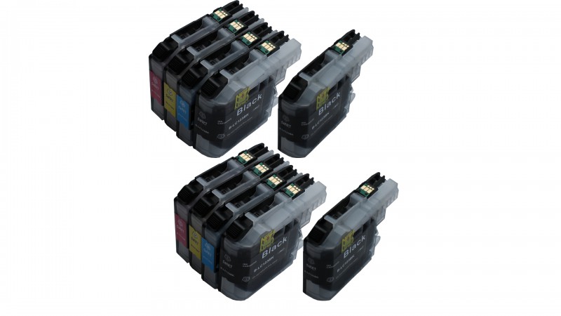 10 Compatible Ink Cartridges to Brother LC123  (BK, C, M, Y) XL (4|2|2|2)
