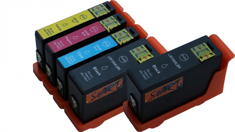 5 Compatible Ink Cartridges to Lexmark L150 (BK, C, M, Y)