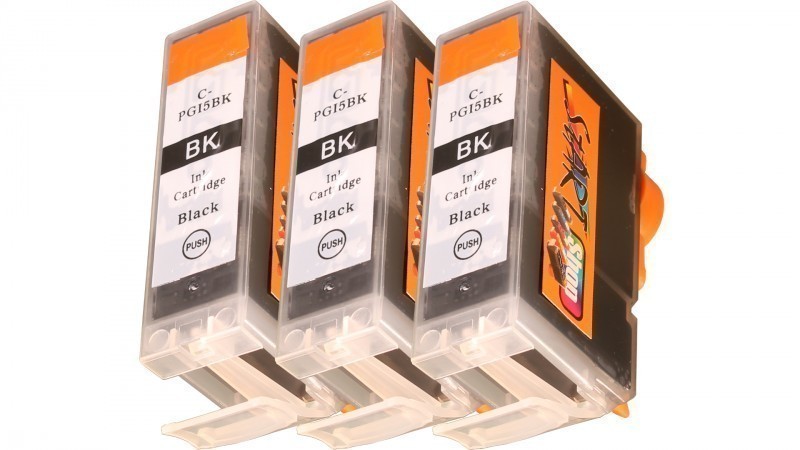 3 Compatible Ink Cartridges to Canon PGI-5 / CLI-8  (BK)