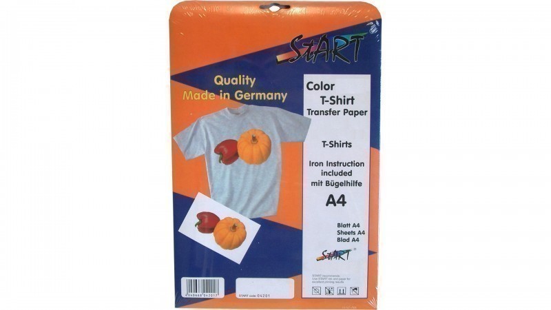10 Blatt DIN A4 Super T-Shirt Folie für Tintenstrahldrucker, speziell für helle Stoffe