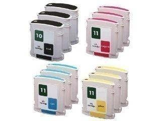 4 Compatible Ink Cartridges to HP HP10 + HP11  (BK, C, M, Y)