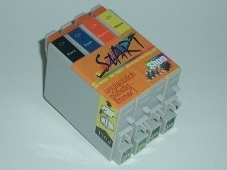 4 Compatible Ink Cartridges to Epson T0611 - T0614  (BK, C, M, Y)