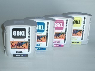 4 Compatible Ink Cartridges to HP HP88  (BK, C, M, Y)