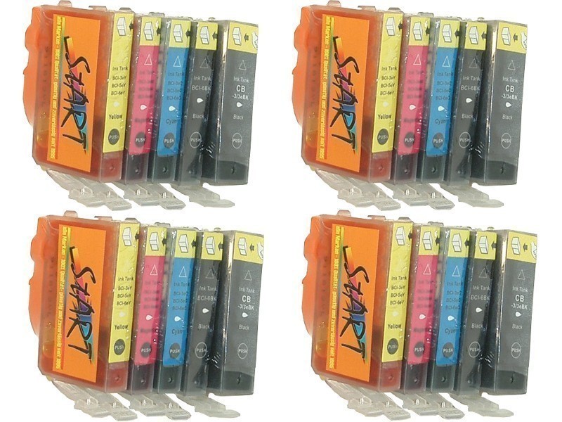 20 Compatible Ink Cartridges to Canon BCI-3 / BCI-6  (BK, PHBK, C, M, Y) (4|4|4|4|4)