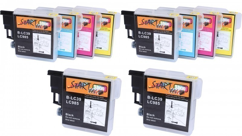 10 Compatible Ink Cartridges to Brother LC985  (BK, C, M, Y)