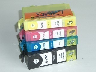 4 Compatible Ink Cartridges to Epson T1301 - T1304  (BK, C, M, Y)