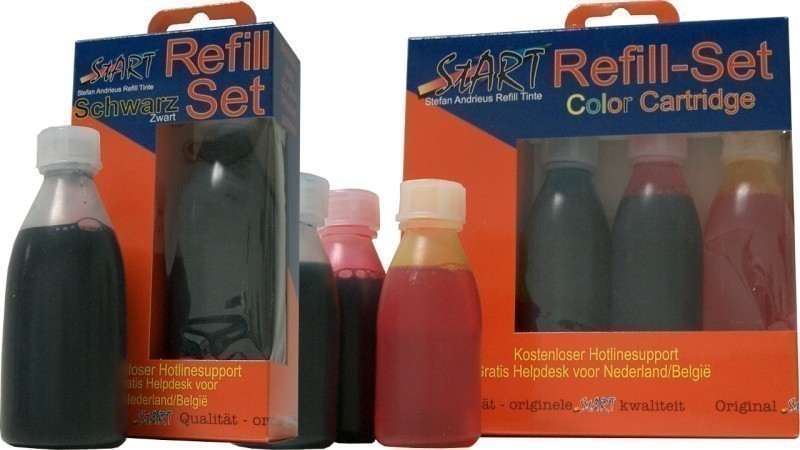 250 ml. Nachfülltinte, kompatibel zu Brother LC900, Schwarz, Cyan, Magenta, Gelb
