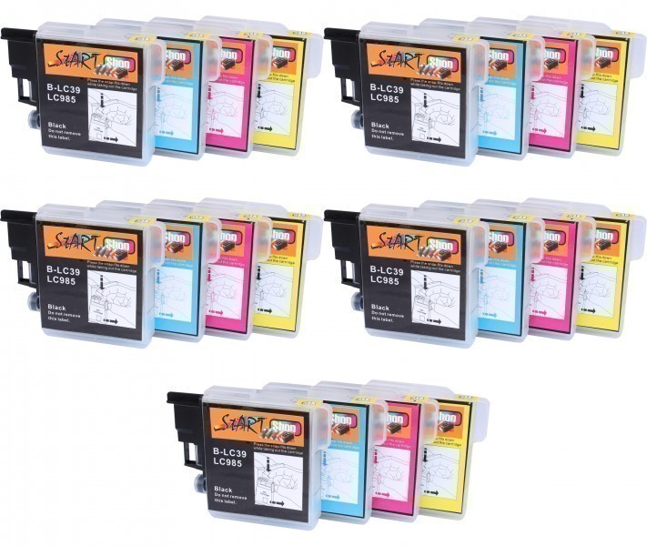 20 Compatible Ink Cartridges to Brother LC985  (BK, C, M, Y)