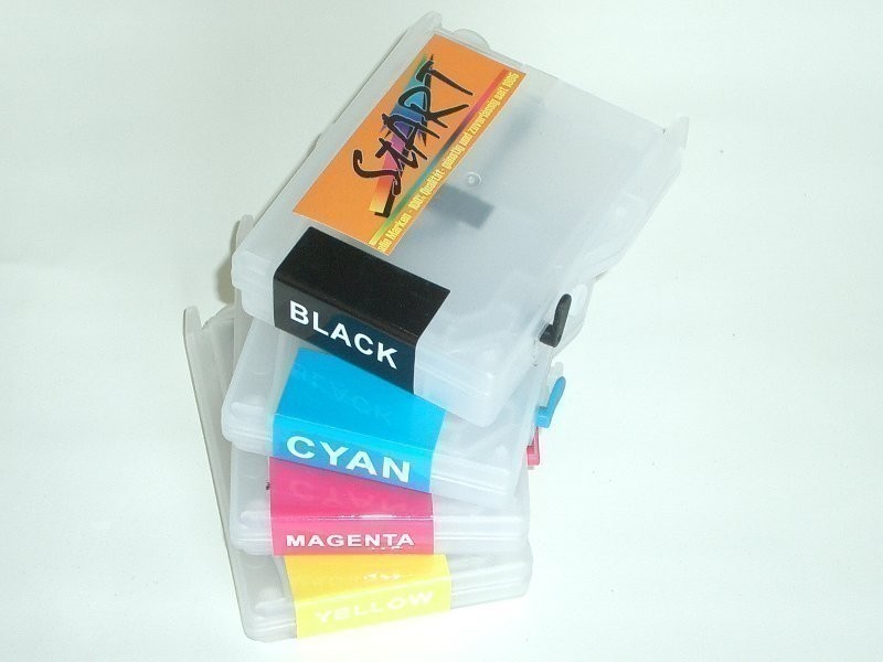 4 Compatible Refill Cartridges to Brother LC970 / LC1000  (BK, C, M, Y)