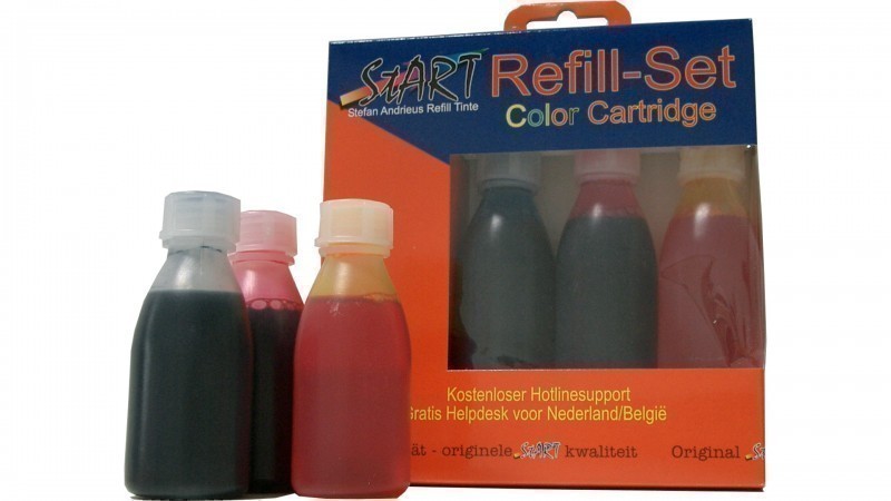 250 ml. Compatible Refill Ink to HP HP56 + HP57  (BK, C, M, Y)