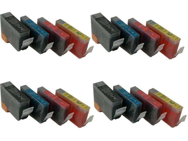 16 Compatible Ink Cartridges to Canon BCI-3 / BCI-6  (BK, C, M, Y) (4|4|4|4)