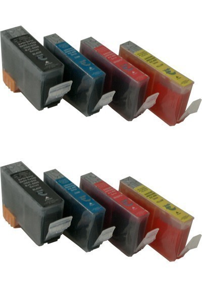 8 Compatible Ink Cartridges to Canon BCI-3 / BCI-6  (BK, C, M, Y) (2|2|2|2)