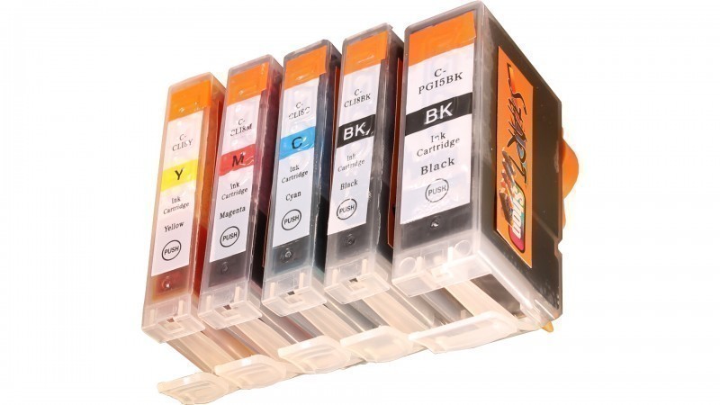 5 Compatible Ink Cartridges to Canon PGI-5 / CLI-8  (BK, PHBK, C, M, Y)