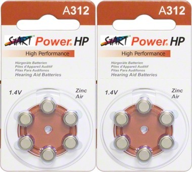 StartPower - 12 Batterien fr Hrgerte - Typ A312 - 1.45V - 160mAh - PR41