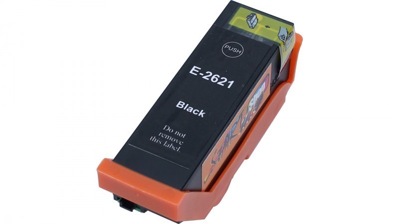 Nur BK! 5 Ersatz Chip Patronen kompatibel zu Epson 26XL, T2621, Schwarz