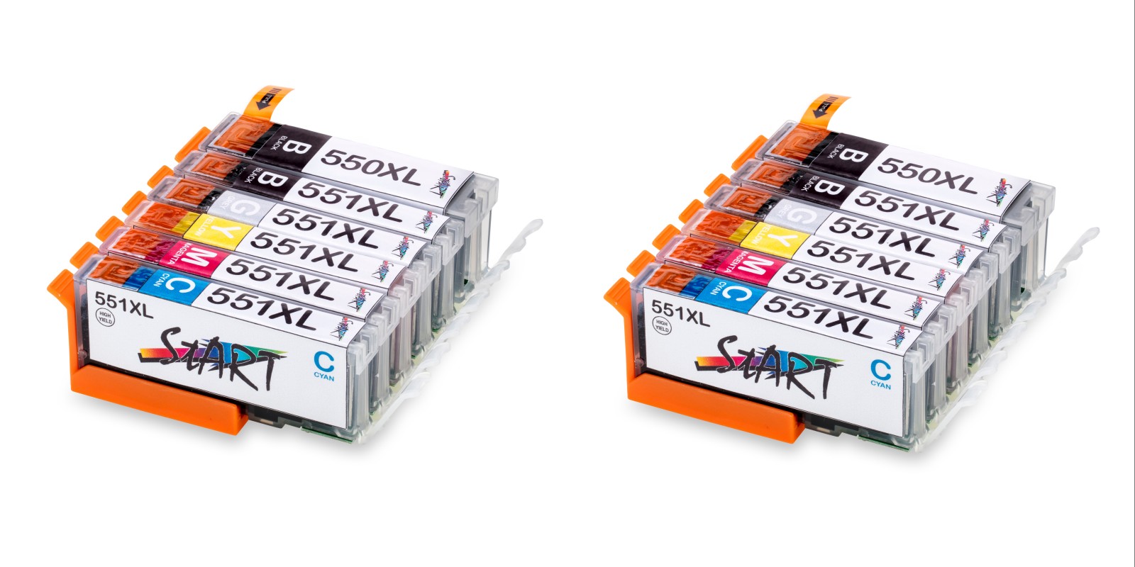 12 Compatible Ink Cartridges to Canon PGI-550 / CLI-551  (BK, PHBK, C, M, Y, GY) XL