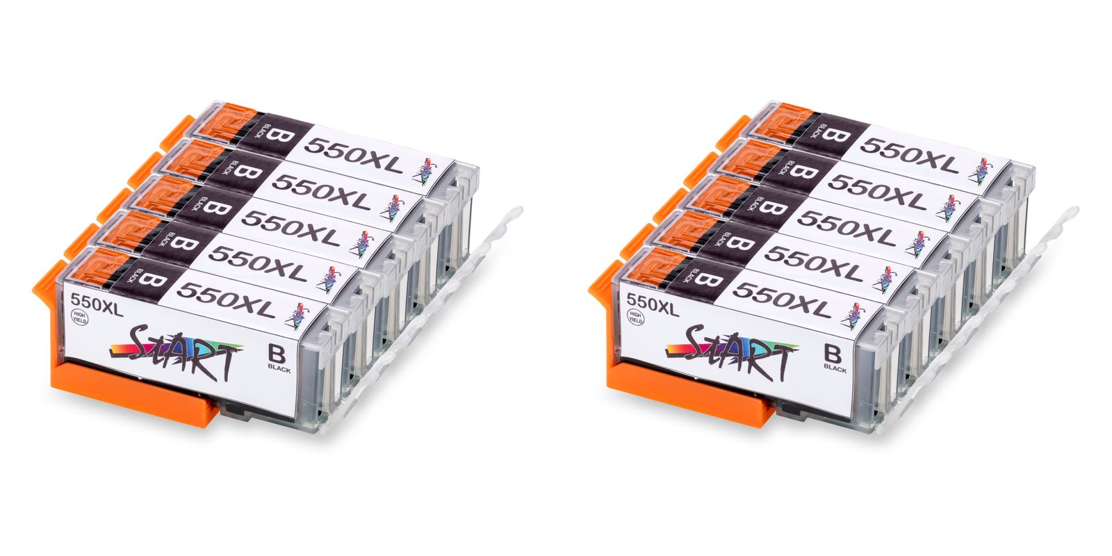 only BK - 10 Compatible Ink Cartridges to Canon PGI-550 / CLI-551  (BK) XL