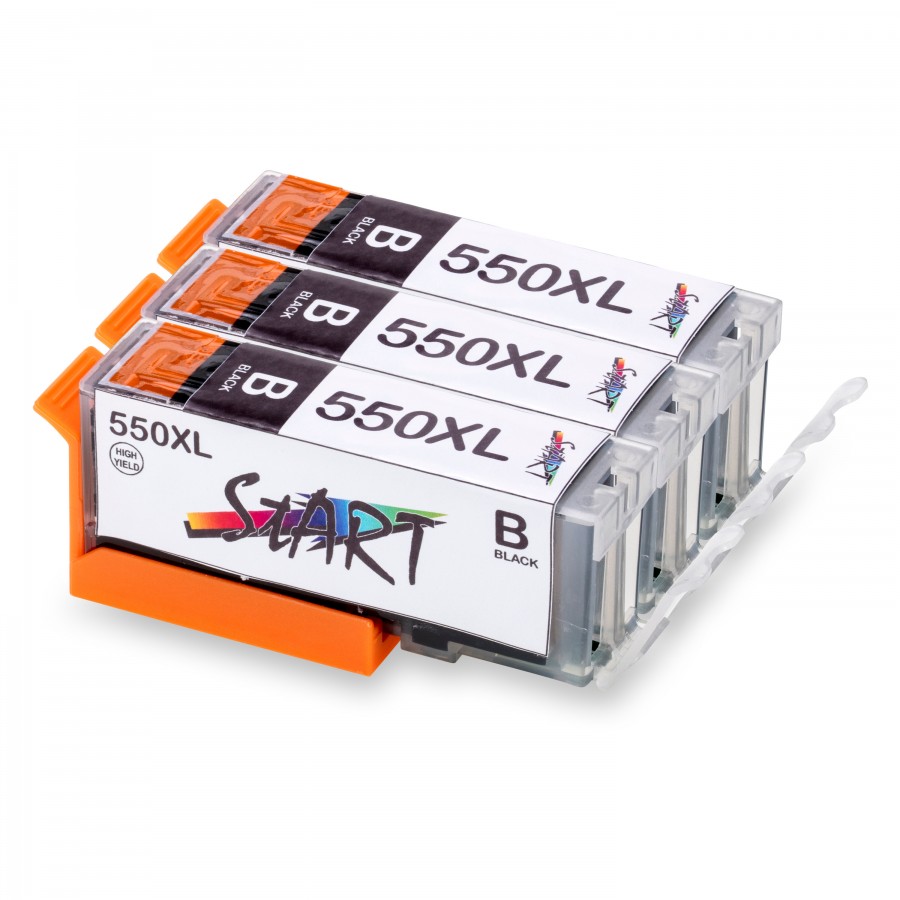 3 Compatible Ink Cartridges to Canon PGI-550 (BK) XL