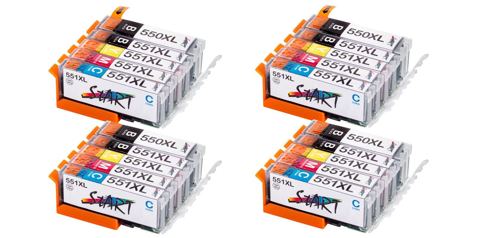 20 Compatible Ink Cartridges to Canon PGI-550 / CLI-551  (BK, PHBK, C, M, Y) XL