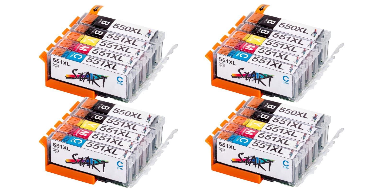 20 Compatible Ink Cartridges to Canon PGI-550 / CLI-551  (BK, PHBK, C, M, Y) XL