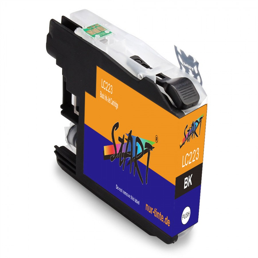 XL Schwarz Ersatz Chip Patronen kompatibel zu Brother LC-223 LC-225 LC-227 XL - fr alle Firmware Versionen - BK Schwarz