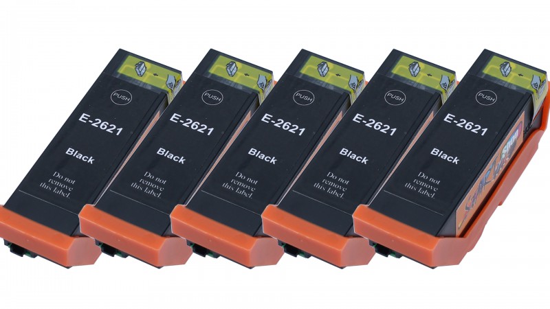5 Compatible Ink Cartridges to Epson T2621 (BK) XL