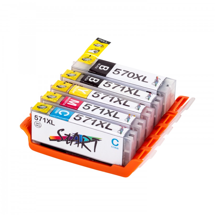 5 Compatible Ink Cartridges to Canon PGI-570 / CLI-571  (BK, PHBK, C, M, Y) XL