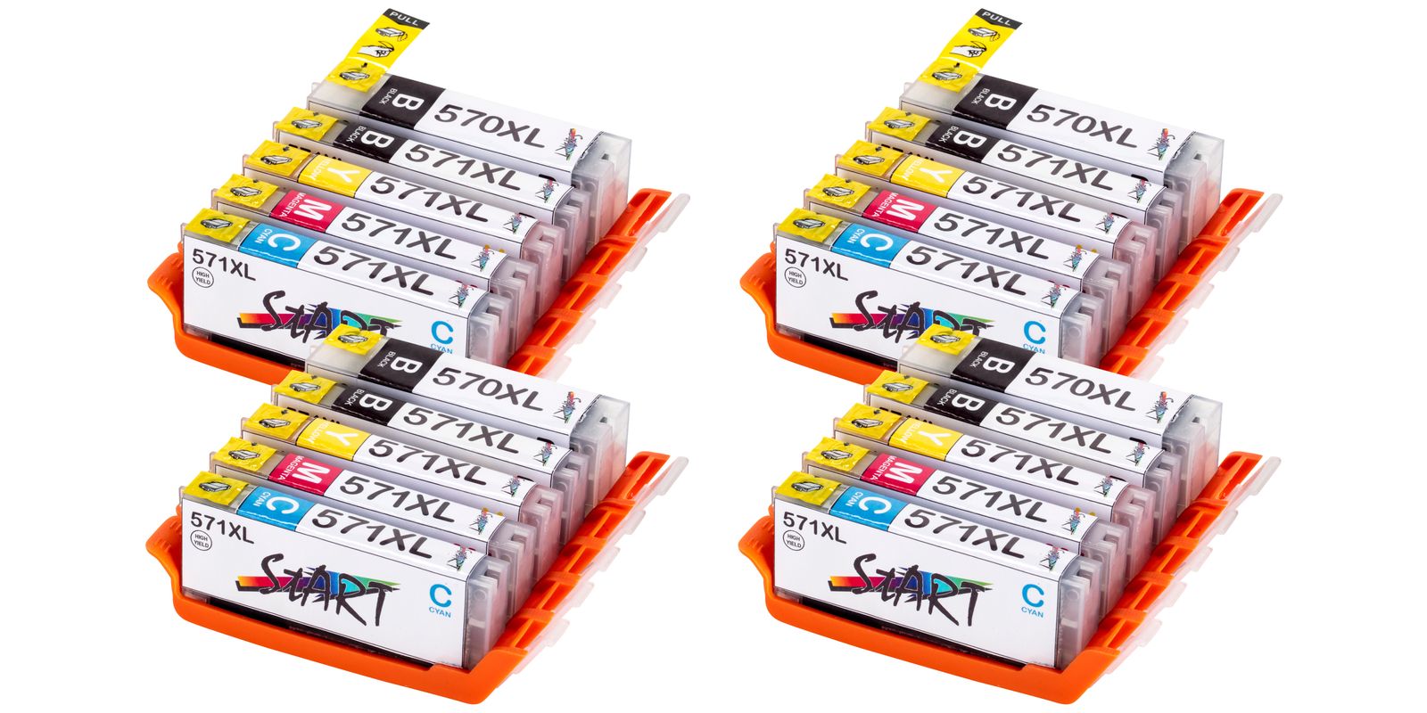 20 Compatible Ink Cartridges to Canon PGI-570 / CLI-571  (BK, PHBK, C, M, Y) XL