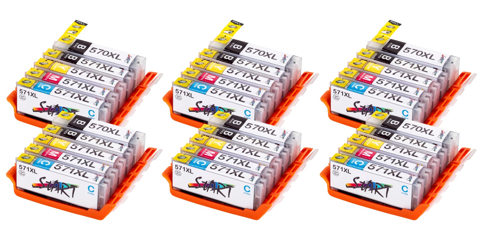 30 Compatible Ink Cartridges to Canon PGI-570 / CLI-571  (BK, PHBK, C, M, Y) XL