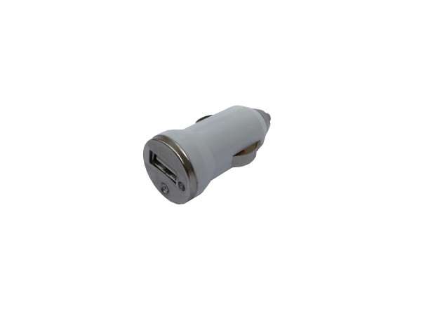 Promotional Item USB car lighter adapter, white, 1A,  (CLA)  suitable for Smartphones and Tablets