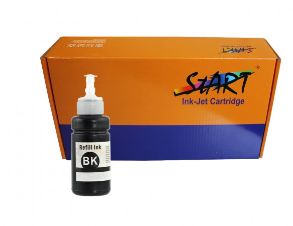 Start - 70ml Epson T664 kompatible Nachflltinte (T6641) BK Schwarz