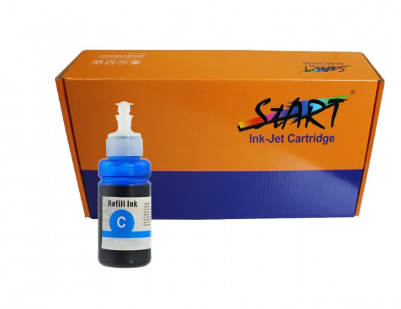 Start - 70ml Epson T673 kompatible Nachfülltinte (T6732) C Cyan (Blau)