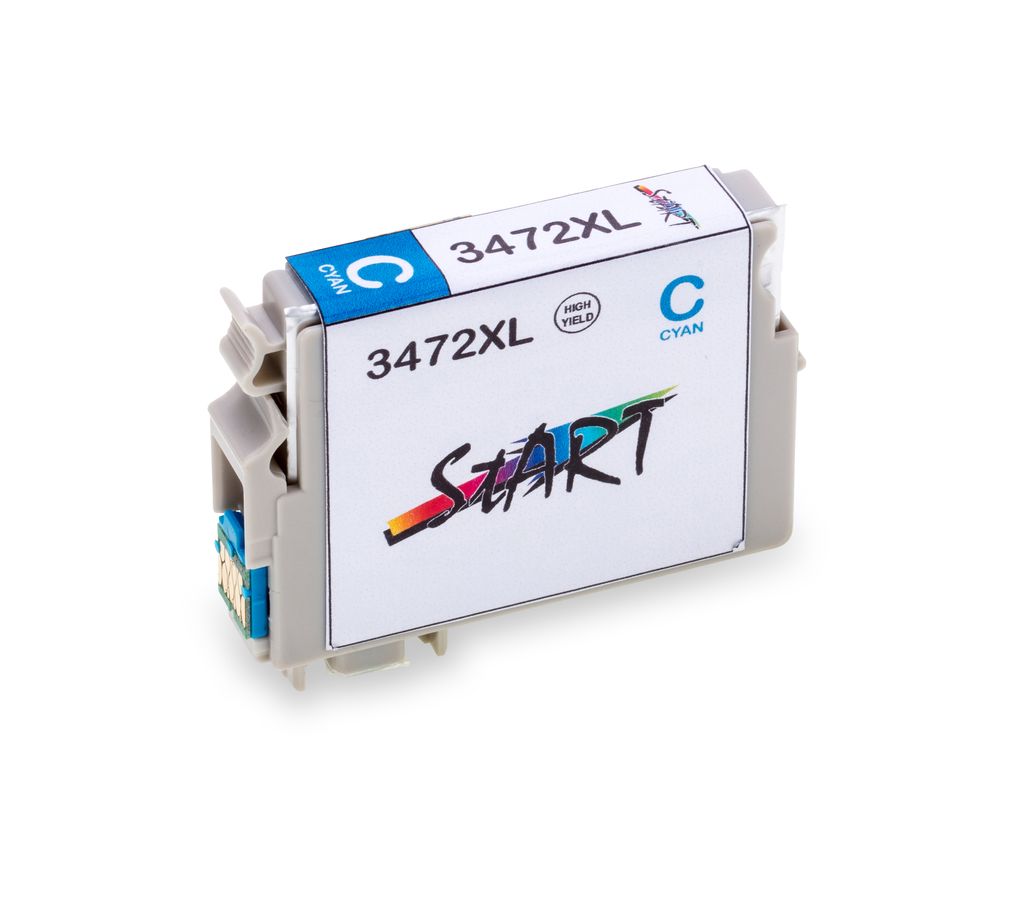 Start - XL Ersatz Chip Patrone kompatibel zu Epson 3472 C - Cyan